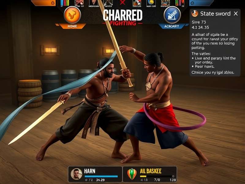 Charred Sword Fighting Gameplay Screenshot showing Kalaripayattu combat